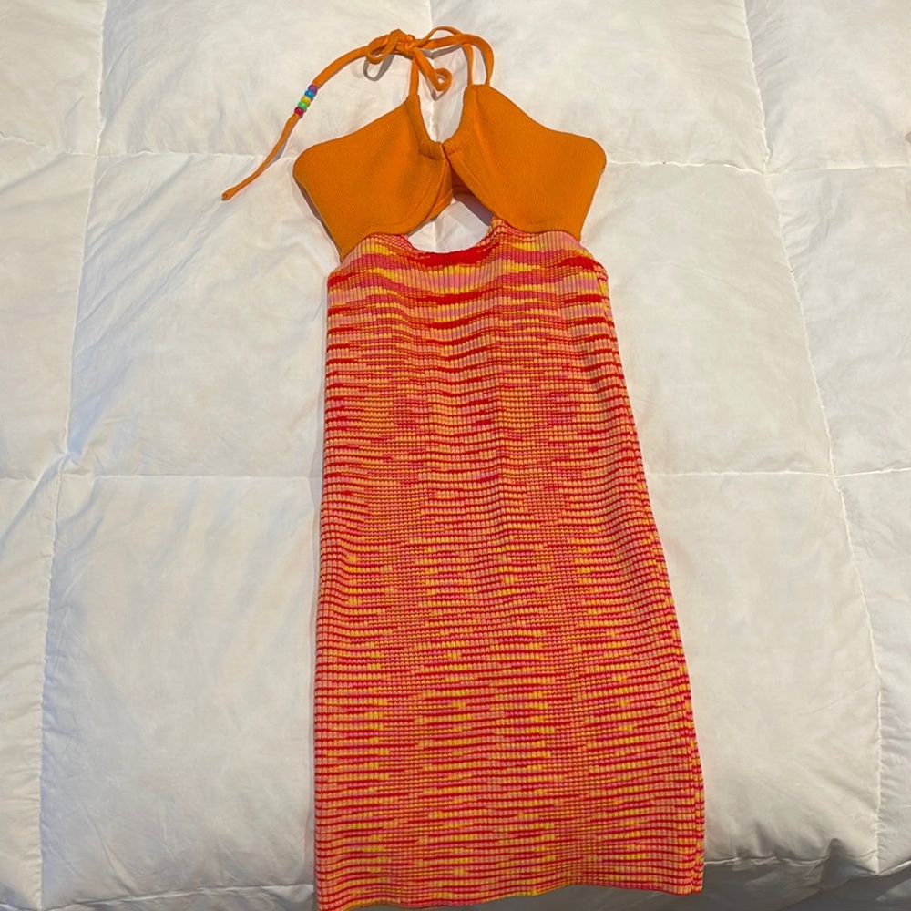 Tiger mist orange dress